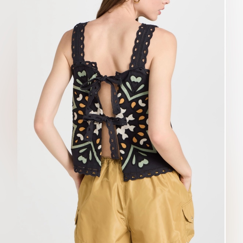 NEW with tags Sea New York kaia kaleidoscope applique tank top in Sage Sz XXS - Picture 4 of 11